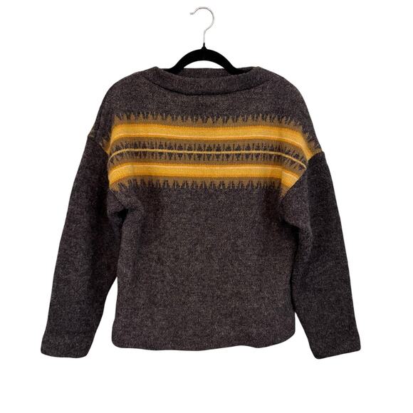 Vintage Jersey Modeller Sweater Womens M Gray Wool Sweden Swedish Knit Pullover - Picture 1 of 6